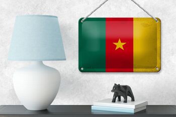 Drapeau du Cameroun en étain, 18x12cm, décoration Vintage 4