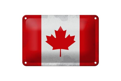 Blechschild Flagge Kanada 18x12cm Flag of Canada Vintage Dekoration