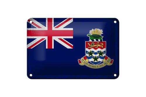 Blechschild Flagge Cayman Islands 18x12cm Flag Vintage Dekoration