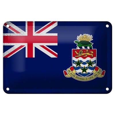 Blechschild Flagge Cayman Islands 18x12cm Flag Vintage Dekoration