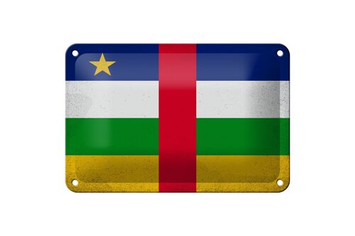 Blechschild Flagge Zentralafrikanische Republik 18x12cm VI Dekoration