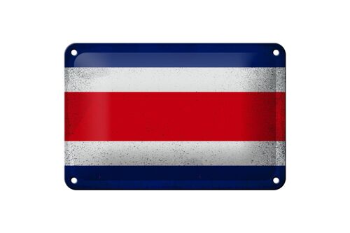 Blechschild Flagge Costa Rica 18x12cm Costa Rica Vintage Dekoration