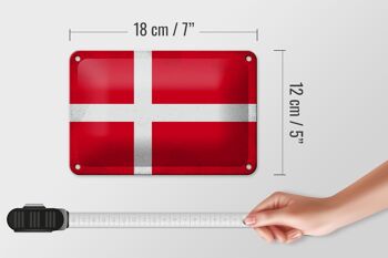 Drapeau en étain du danemark, 18x12cm, drapeau du danemark, décoration Vintage 5