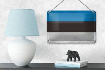 Drapeau en étain de l'estonie, 18x12cm, drapeau de l'estonie, décoration Vintage 4