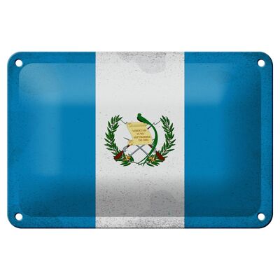 Blechschild Flagge Guatemala 18x12cm Flag Guatemala Vintage Dekoration