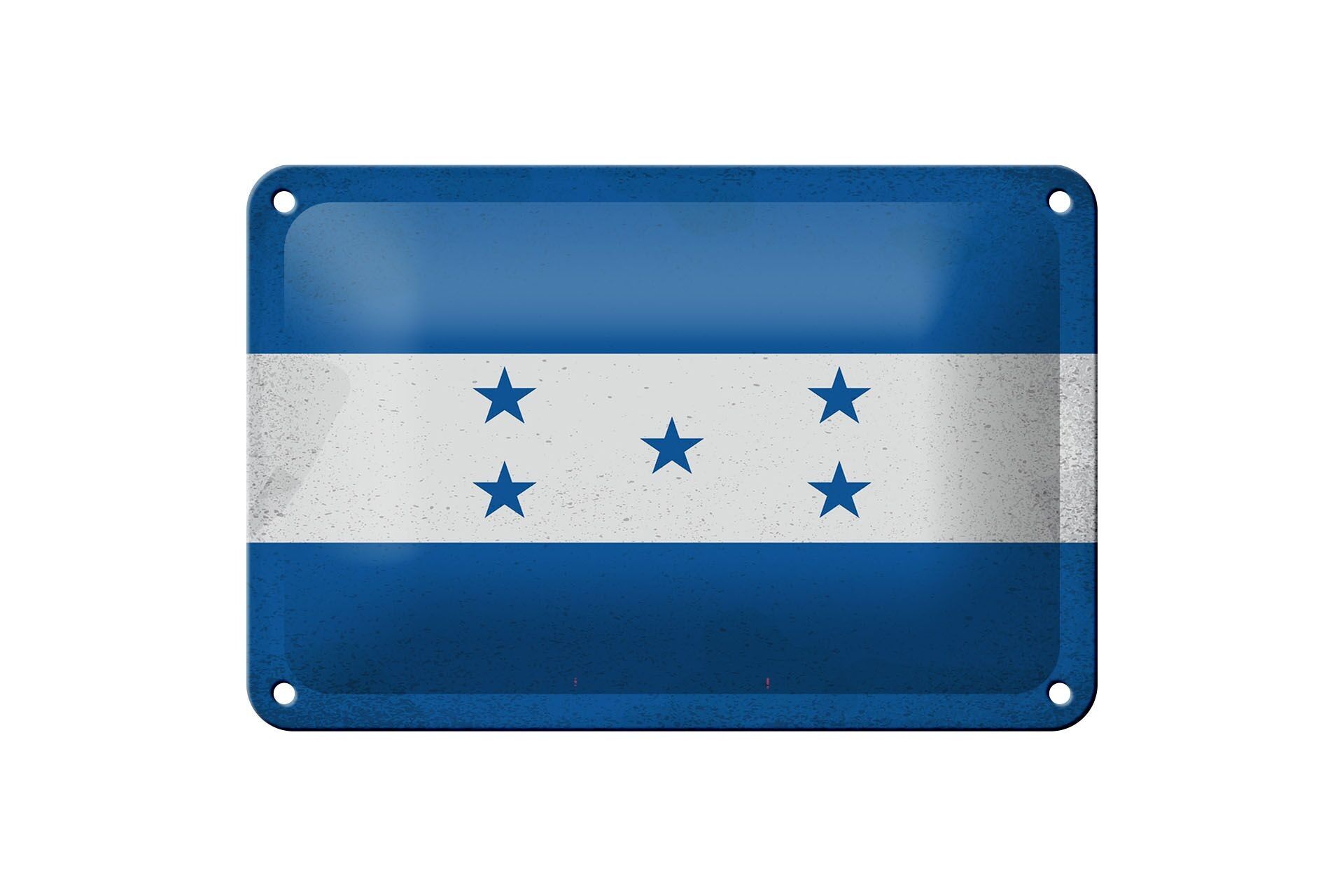 Tin sign flag Hondura 18x12cm Flag of Honduras Vintage Decoration
