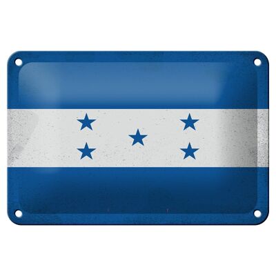 Targa in metallo Bandiera Honduras 18x12 cm Bandiera dell'Honduras Decorazione vintage