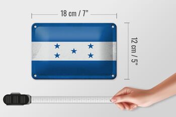 Drapeau en étain du Honduras, 18x12cm, drapeau du Honduras, décoration Vintage 5