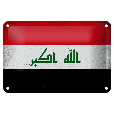 Blechschild Flagge Irak 18x12cm Flag of Iraq Vintage Dekoration