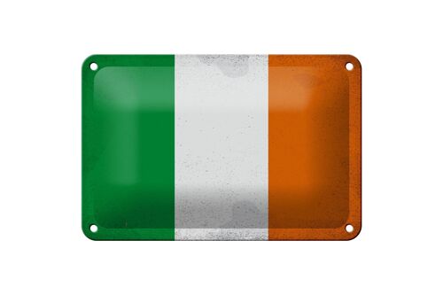 Blechschild Flagge Irland 18x12cm Flag of Ireland Vintage Dekoration