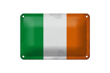 Drapeau en étain de l'irlande, 18x12cm, drapeau de l'irlande, décoration Vintage 1