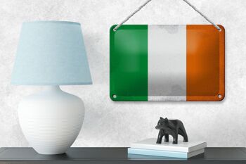 Drapeau en étain de l'irlande, 18x12cm, drapeau de l'irlande, décoration Vintage 4