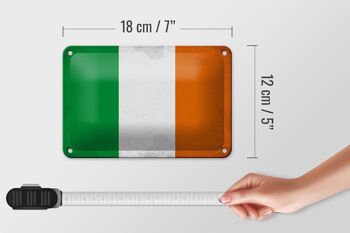 Drapeau en étain de l'irlande, 18x12cm, drapeau de l'irlande, décoration Vintage 5