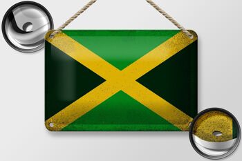 Drapeau en étain de la jamaïque, 18x12cm, drapeau de la jamaïque, décoration Vintage 2