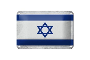 Drapeau en étain d'israël, 18x12cm, drapeau d'israël, décoration Vintage 1