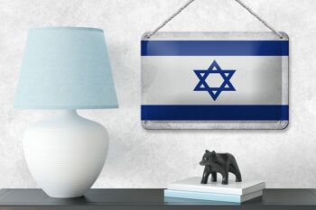Drapeau en étain d'israël, 18x12cm, drapeau d'israël, décoration Vintage 4