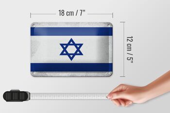 Drapeau en étain d'israël, 18x12cm, drapeau d'israël, décoration Vintage 5