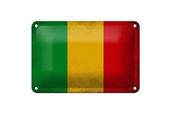 Drapeau du Mali en étain, 18x12cm, drapeau du Mali, décoration Vintage 1