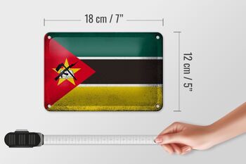 Drapeau en étain du Mozambique, 18x12cm, drapeau du Mozambique, décoration Vintage 5