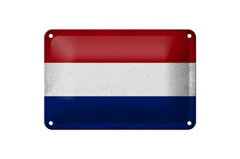 Drapeau en étain des pays-bas, 18x12cm, décoration Vintage des pays-bas 1