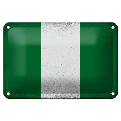 Blechschild Flagge Nigeria 18x12cm Flag of Nigeria Vintage Dekoration