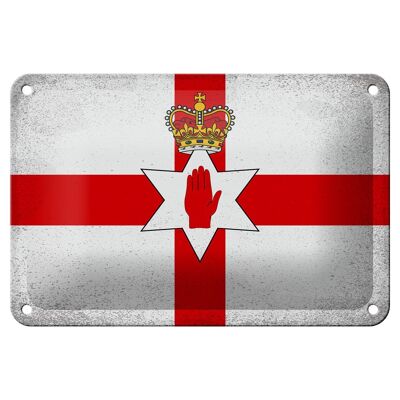 Targa in metallo Bandiera Irlanda del Nord 18x12 cm Bandiera Decorazione vintage