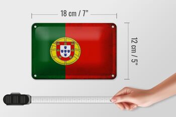 Drapeau du Portugal en étain, 18x12cm, décoration Vintage du Portugal 5
