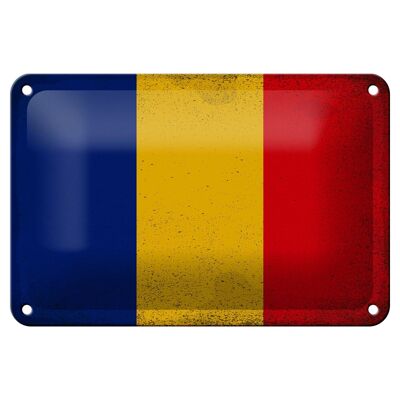 Blechschild Flagge Rumänien 18x12cm Flag of Romania Vintage Dekoration