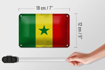 Drapeau du Sénégal en étain, 18x12cm, décoration Vintage 5