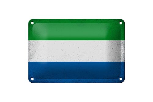 Blechschild Flagge Sierra Leone 18x12cm Flag Vintage Dekoration