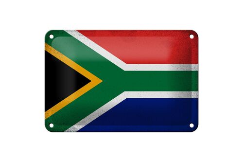 Blechschild Flagge Südafrika 18x12cm South Africa Vintage Dekoration