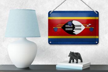 Drapeau du Swaziland en étain, 18x12cm, drapeau Eswatini, décoration Vintage 4