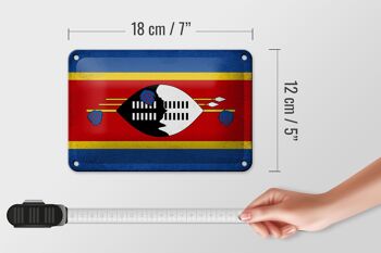 Drapeau du Swaziland en étain, 18x12cm, drapeau Eswatini, décoration Vintage 5