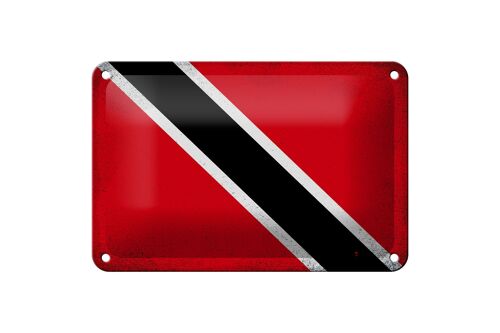 Blechschild Flagge Trinidad und Tobago 18x12cm Flag Vintage Dekoration