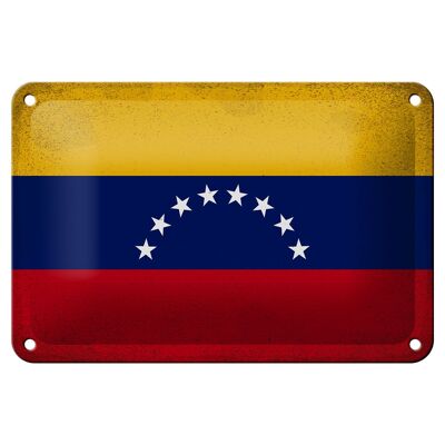 Blechschild Flagge Venezuela 18x12cm Flag Venezuela Vintage Dekoration