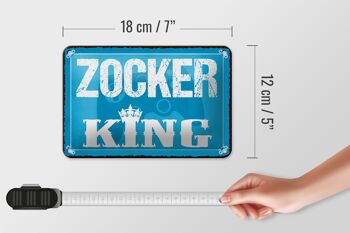 Panneau en étain disant 18x12cm, décoration Zocker King Gamer 5