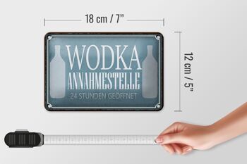 Panneau en étain indiquant 18x12cm, point d'acceptation de Vodka, décoration 24 heures sur 24 5