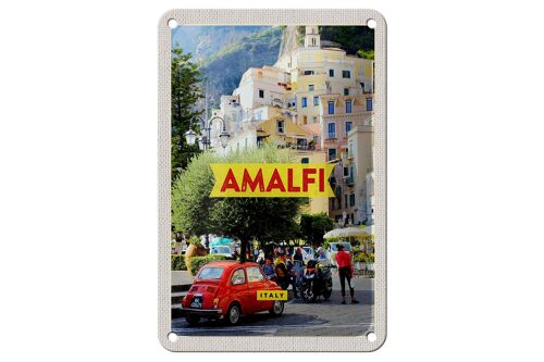 Blechschild Reise 12x18cm Amalfi Italy Urlaub Ferien Dekoration