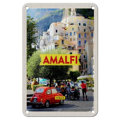 Blechschild Reise 12x18cm Amalfi Italy Urlaub Ferien Dekoration