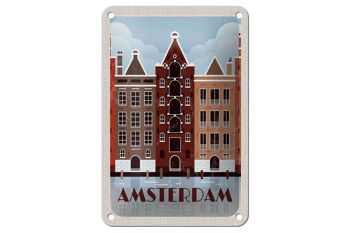 Signe de voyage en étain 12x18cm, décoration cadeau de Destination de voyage d'amsterdam 1