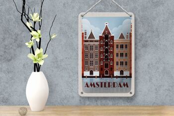 Signe de voyage en étain 12x18cm, décoration cadeau de Destination de voyage d'amsterdam 4