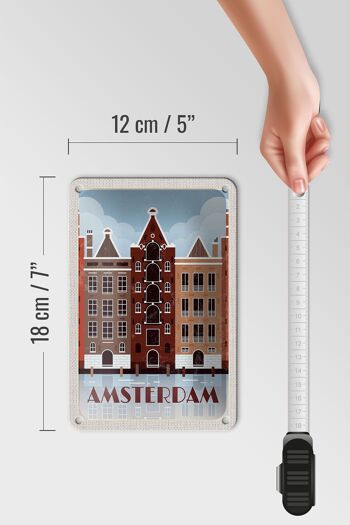 Signe de voyage en étain 12x18cm, décoration cadeau de Destination de voyage d'amsterdam 5