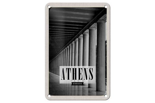 Blechschild Reise 12x18cm Retro Athens Greece Antik Dekoration