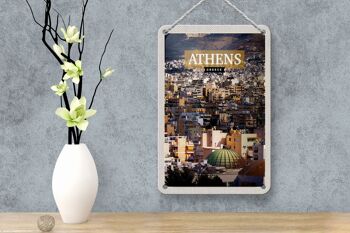 Panneau de voyage en étain 12x18cm, décoration de la ville d'athènes, grèce 4