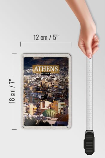 Panneau de voyage en étain 12x18cm, décoration de la ville d'athènes, grèce 5