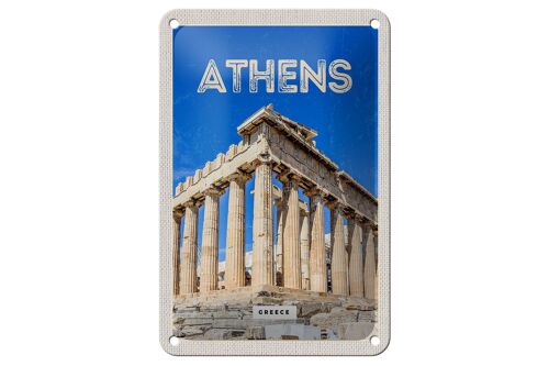 Blechschild Reise 12x18cm Athen Greece Akropolis Geschenk Dekoration