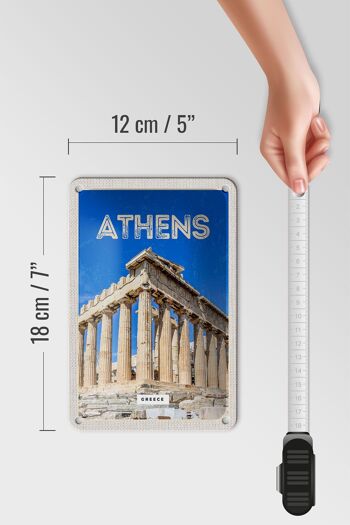 Signe de voyage en étain 12x18cm, Athènes, grèce, acropole, décoration cadeau 5