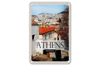 Signe de voyage en étain 12x18cm, décoration de Destination de voyage, ville d'athènes, grèce 1