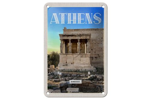 Blechschild Reise 12x18cm Athens Greece Akropolis Geschenk Dekoration