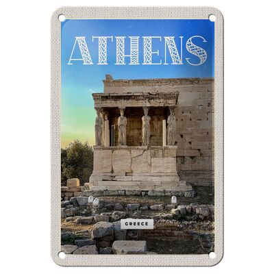 Targa in metallo da viaggio 12 x 18 cm, decorazione regalo per l' Acropoli di Atene Grecia